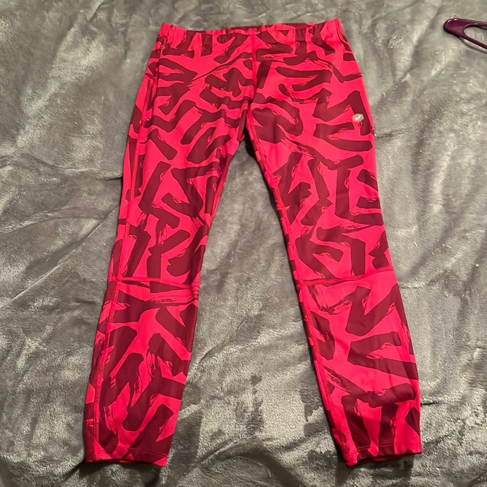ASICS Red Athletic Workout Leggings